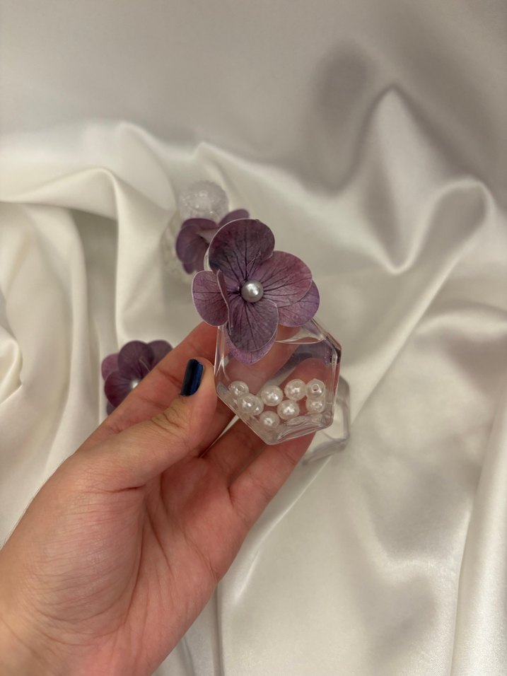 Mor Ortancalı Altıgen Şişede Hediyelik - Görsel 2