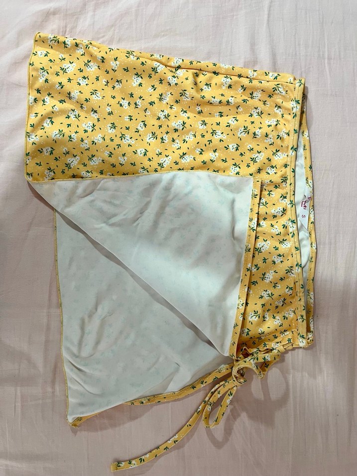 çiçekli sarı pareo etek - Görsel 2