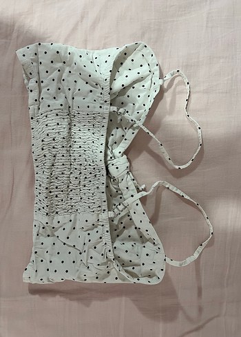 lolita puantiyeli beyaz crop - Görsel 2