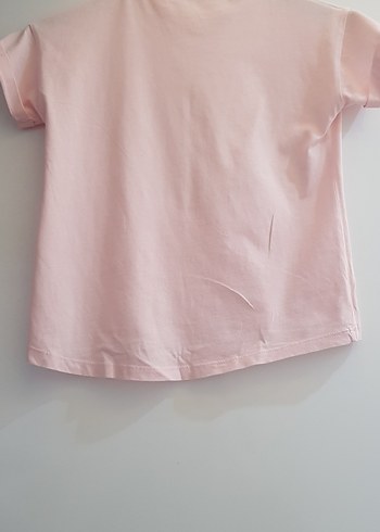 Kız Çocuk Pembe Unicorn Baskılı Tişört - Görsel 2