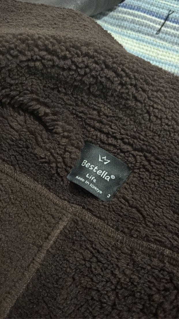 Kahverengi Kürklü Deri Kadın Biker Ceket - Görsel 3