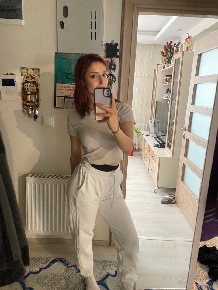 Beyaz Kadın Pamuklu Eşofman Altı - Görsel 2