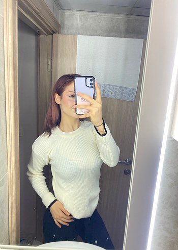 Beyaz Kadın Kazak lcwaikiki - Görsel 3