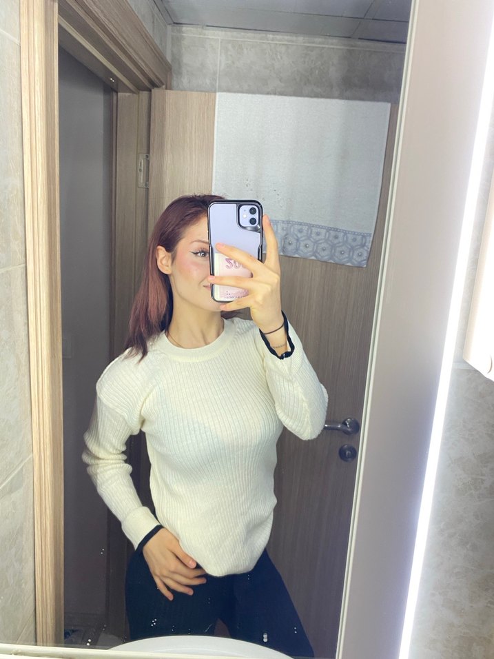 Beyaz Kadın Kazak lcwaikiki - Görsel 3