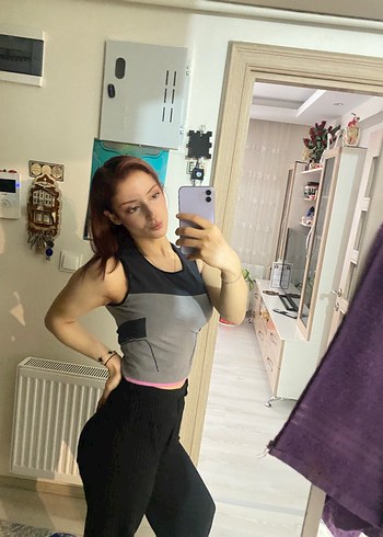 Gri Straplez Spor Üst - Görsel 2