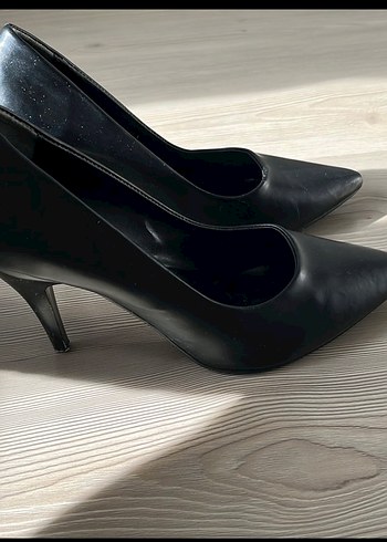 Kadın Siyah Rugan Stiletto Topuklu Ayakkabı - Görsel 2