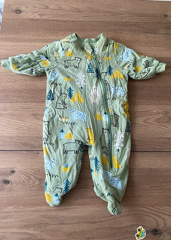 Yeşil Fermuarlı Bebek Tulum - Görsel 4