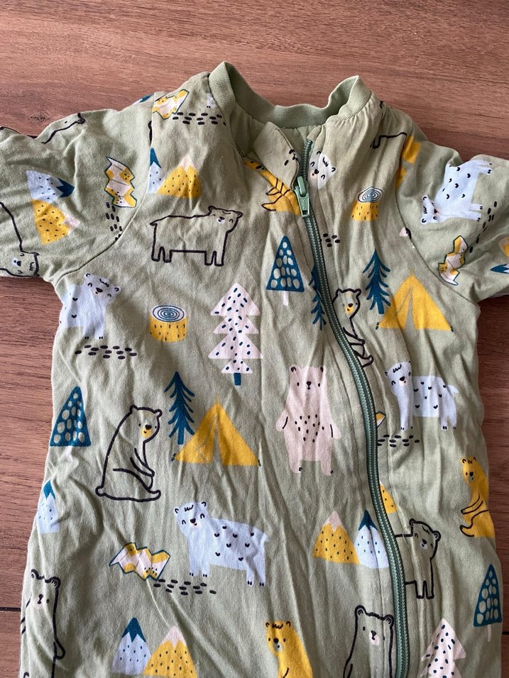 Yeşil Fermuarlı Bebek Tulum - Görsel 3