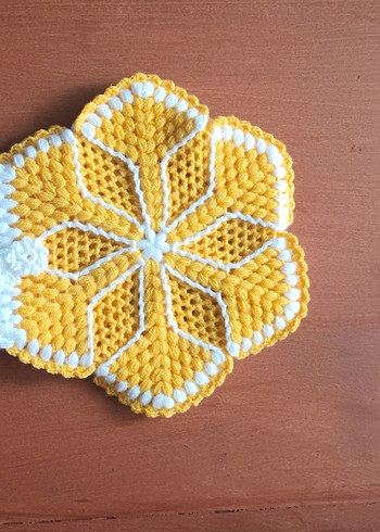 2 Adet El İşi Örgü Çiçek Desenli Banyo Lifi - Görsel 3