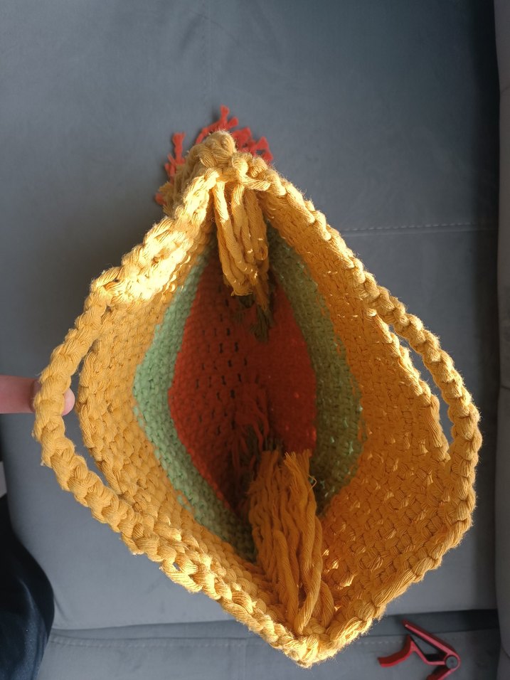 Renkli Örgü Bohem Kadın Çanta - Görsel 3