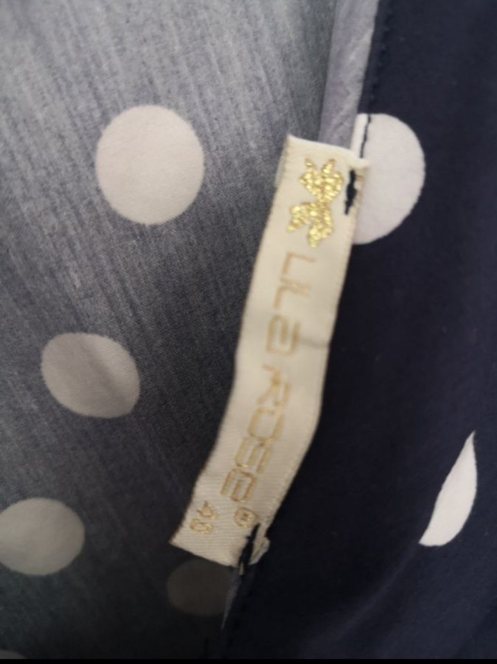 Lacivert Puantiyeli Midi Kalem Elbise - Görsel 5