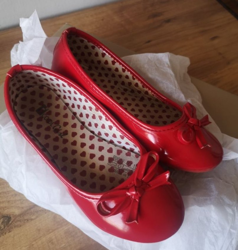 Kız Çocuk Kırmızı Fiyonk Detaylı Babet - Görsel 2