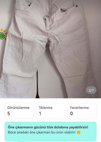 Beyaz Kemerli Midi Denim Kadın Pantolon - Görsel 4