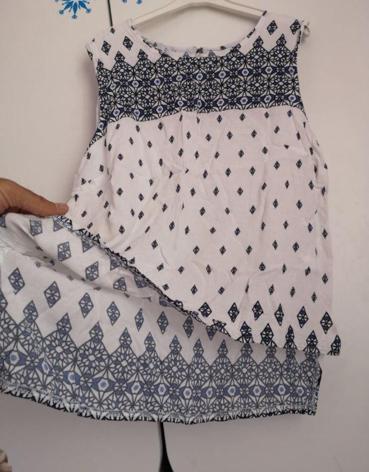 Bağlama Desenli Hafif Mavi Bol Kesim Mini Kot Şort - Görsel 4