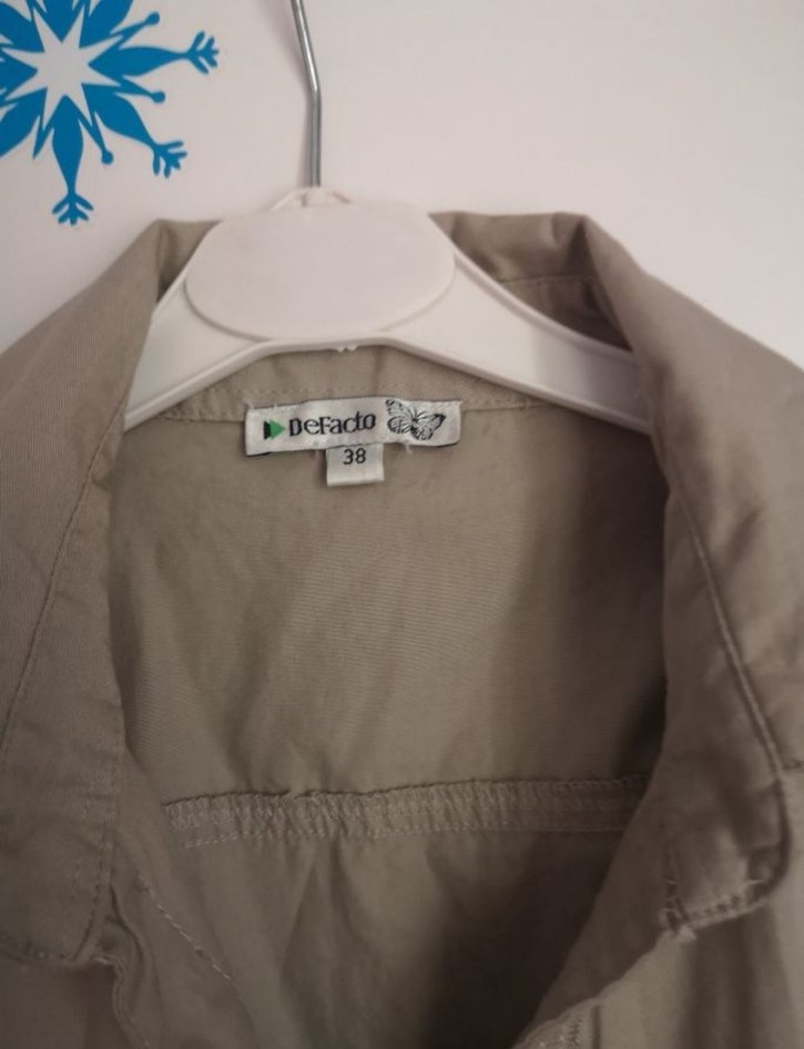 Bej Kemerli Midi Kadın Elbise - Görsel 5