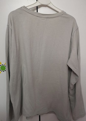 Gri Baskılı Uzun Kollu Kadın Sweatshirt - Görsel 4