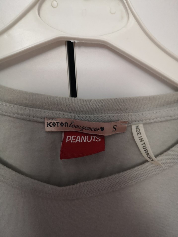 Gri Baskılı Uzun Kollu Kadın Sweatshirt - Görsel 5