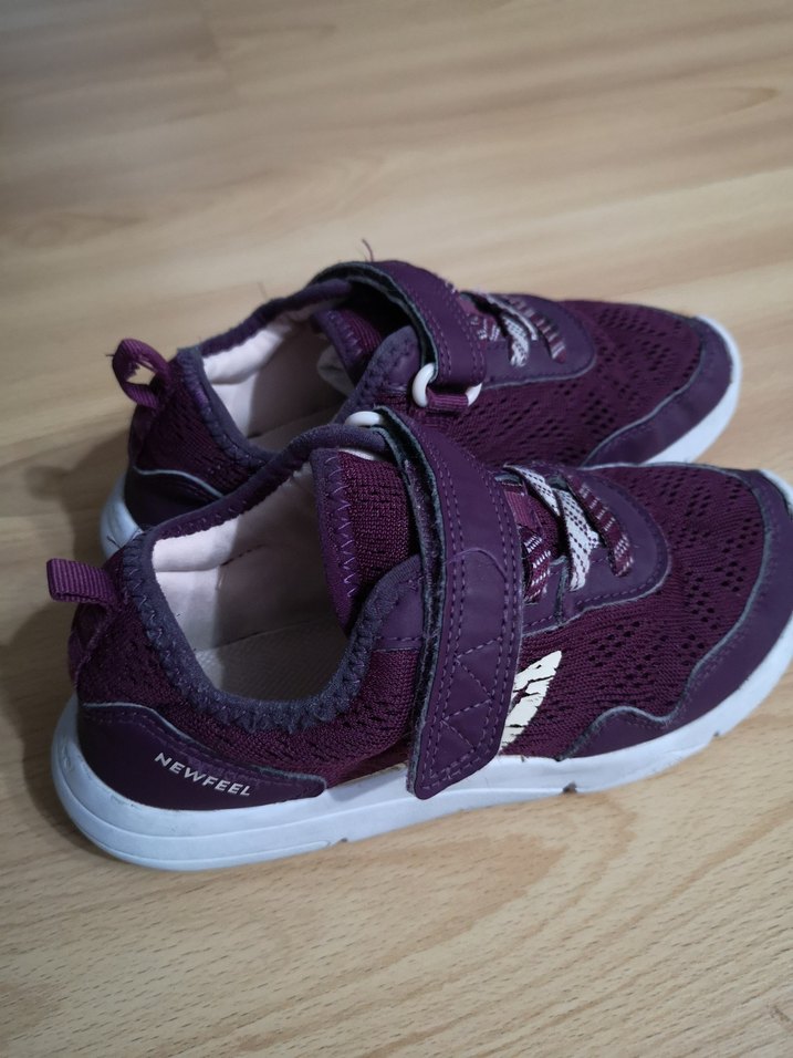 Kız Çocuk Mor Cırt Cırtlı Spor Ayakkabı - Görsel 5