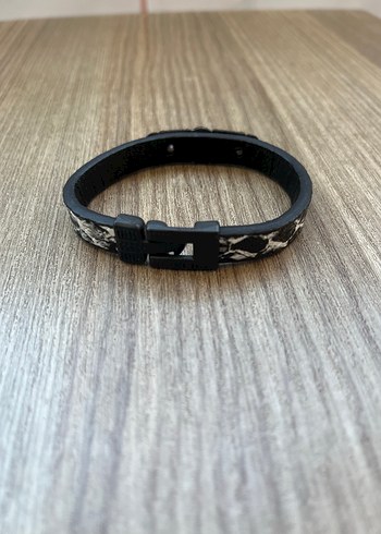 Kafatası Detaylı Siyah Gotik Erkek Bileklik - Görsel 3