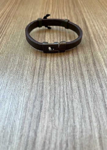 Kahverengi Vintage Biker Erkek Bileklik - Görsel 3