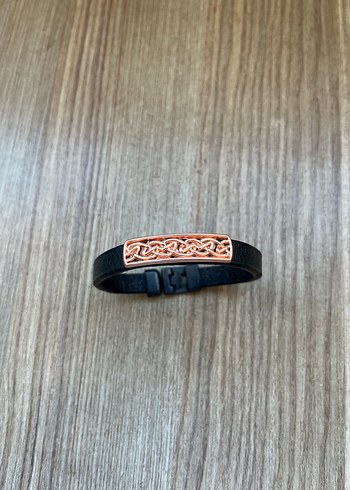 Siyah Biker Erkek Deri Bileklik - Görsel 2