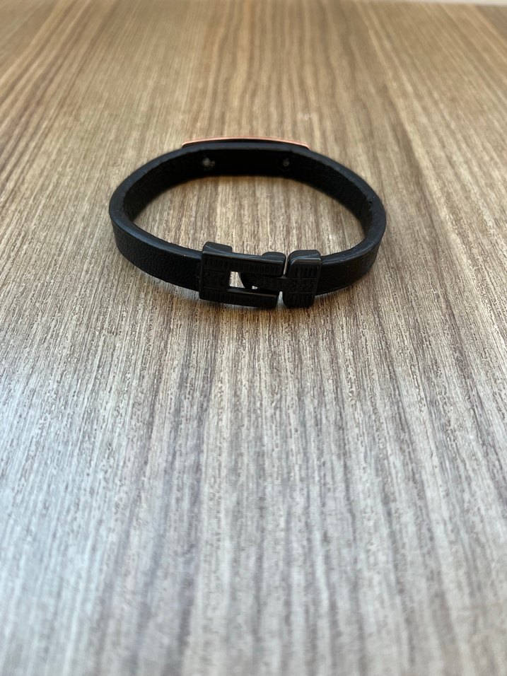 Siyah Biker Erkek Deri Bileklik - Görsel 3