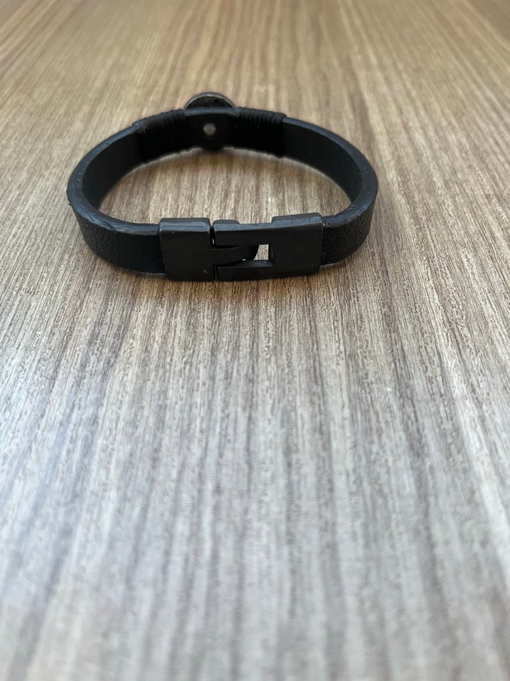 Siyah Biker Erkek Bileklik - Görsel 3