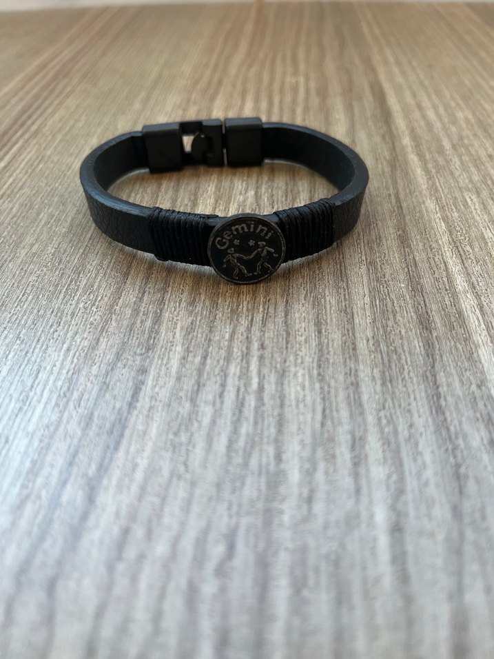 Siyah Biker Erkek Bileklik - Görsel 2