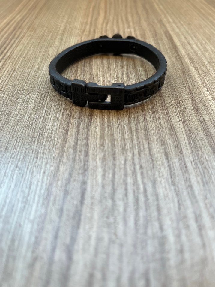 Siyah Gotik Erkek Bileklik - Görsel 3