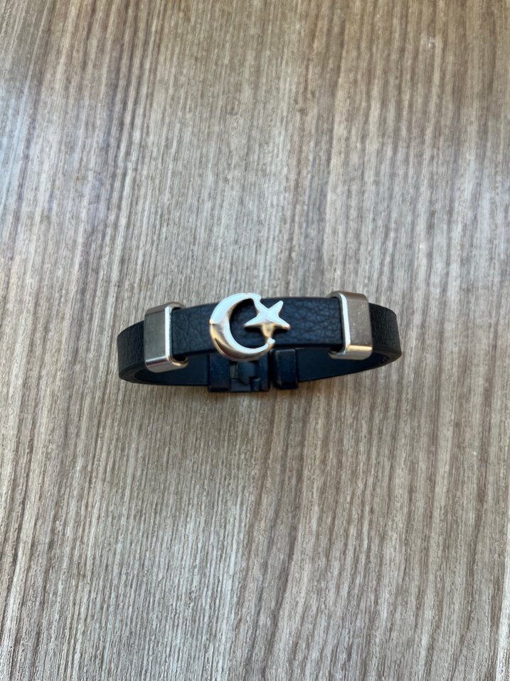 Sade Siyah Erkek Biker Bileklik - Görsel 2