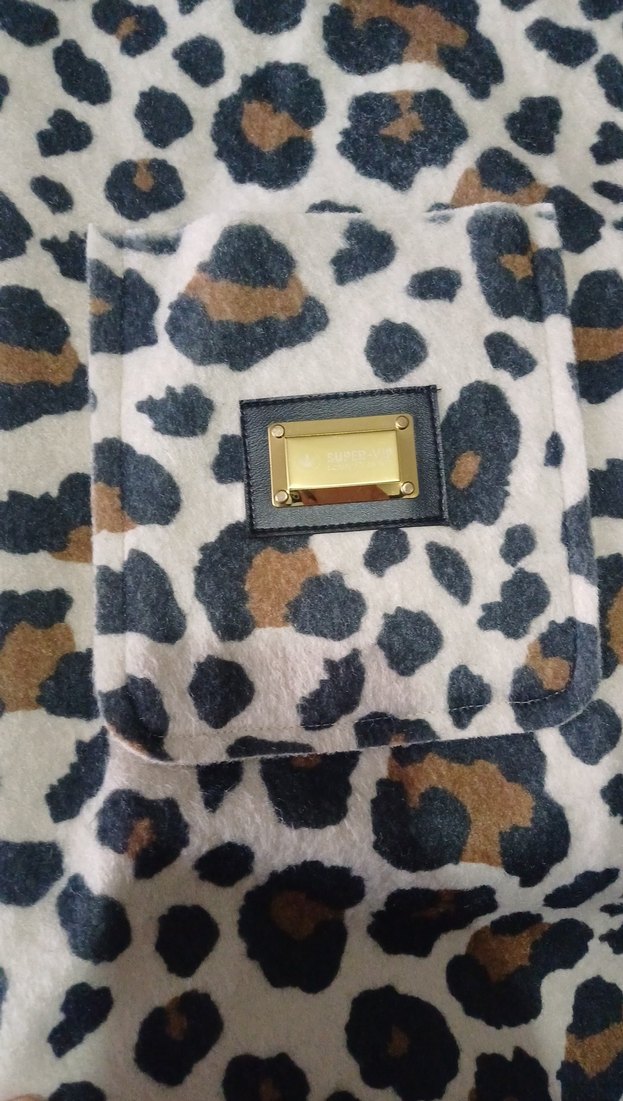 Kapüşonlu Leopar Desenli Kadın Ceket - Görsel 4