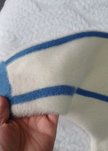 Kadın Beyaz Mini Fermuarlı Polar Ceket - Görsel 2