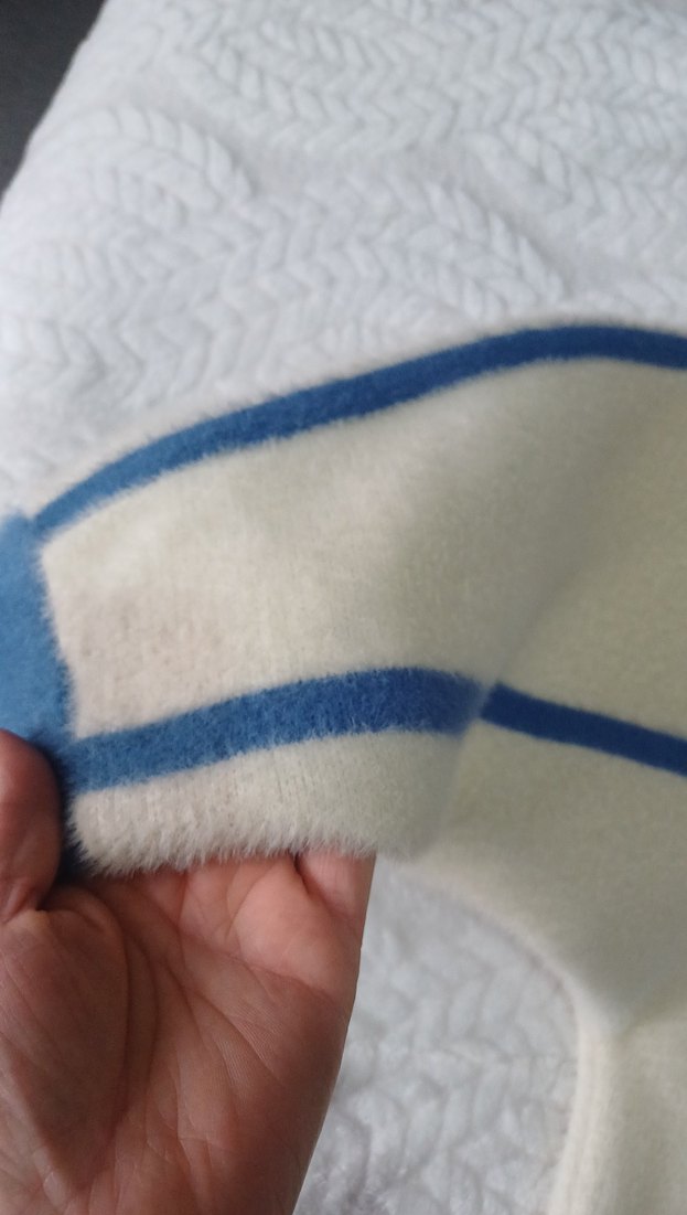 Kadın Beyaz Mini Fermuarlı Polar Ceket - Görsel 2