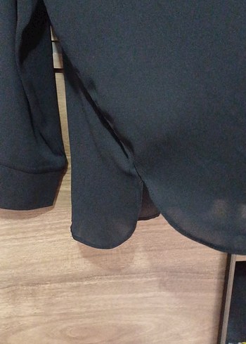 Siyah Düğmeli Kadın Gömlek - Görsel 7