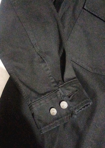 Siyah Fermuarlı Kadın Denim Ceket - Görsel 3