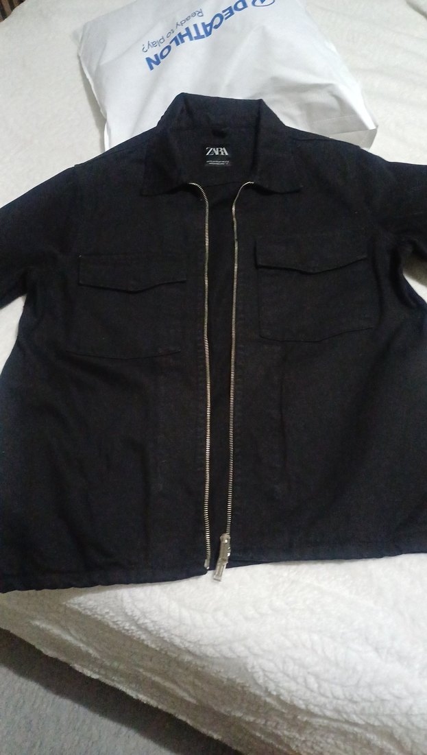 Siyah Fermuarlı Kadın Denim Ceket - Görsel 4