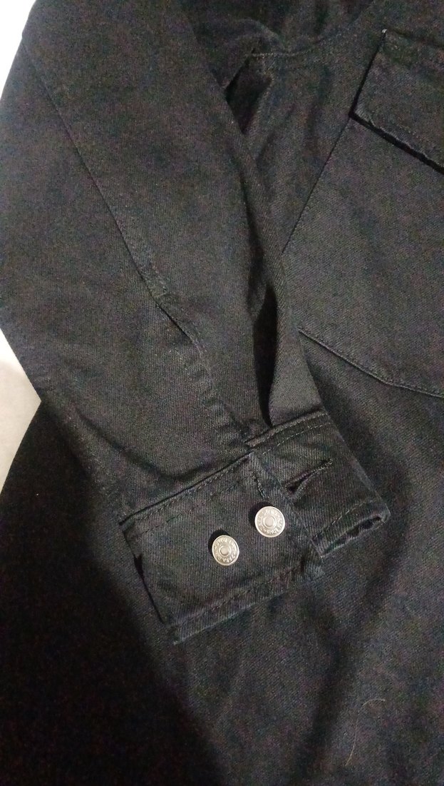 Siyah Fermuarlı Kadın Denim Ceket - Görsel 3