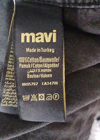 Siyah Denim Düğmeli Erkek Gömlek - Görsel 3