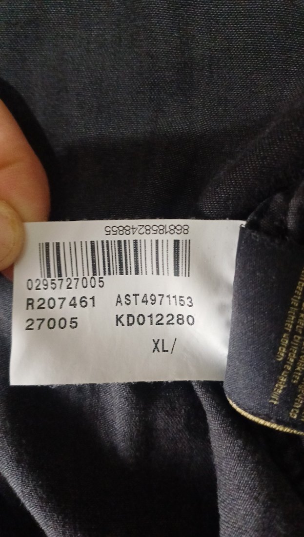 Siyah Denim Düğmeli Erkek Gömlek - Görsel 4