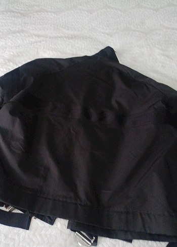 Zara Siyah Midi Street Wear Kadın Ceket - Görsel 4