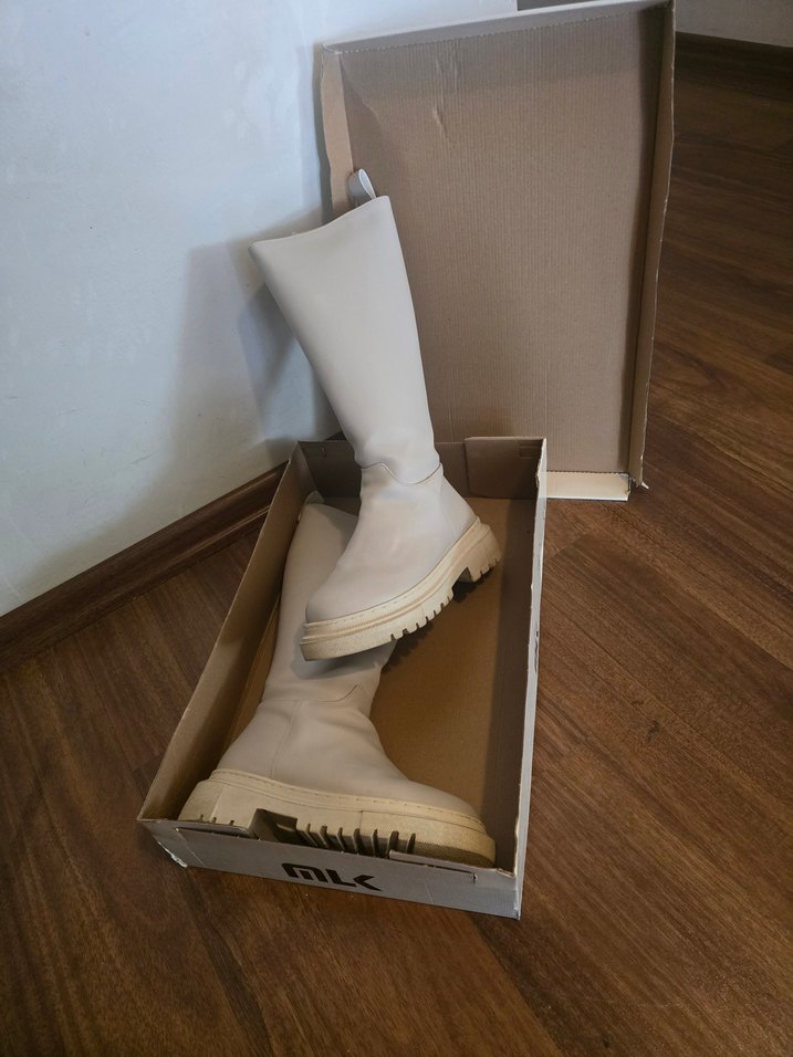 Bej Kadın Dizüstü Platform Topuklu Bot - Görsel 3