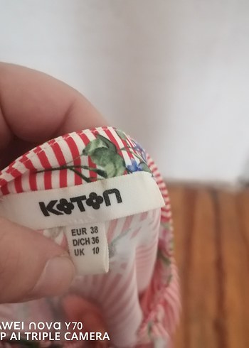 Kolsuz Pembe Çiçekli Kız Bluzu - Görsel 2