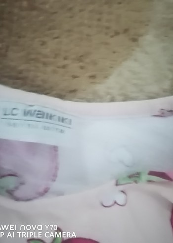 Kız Çocuk Pembe Çilek Desenli Elbise - Görsel 2