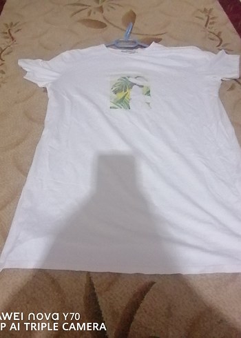 Beyaz Baskılı kısa kollu - Görsel 2