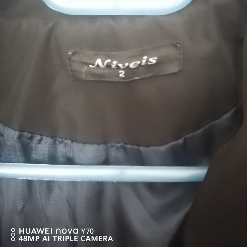 Kadın Siyah Uzun Kemerli Ofis Kabanı - Görsel 2