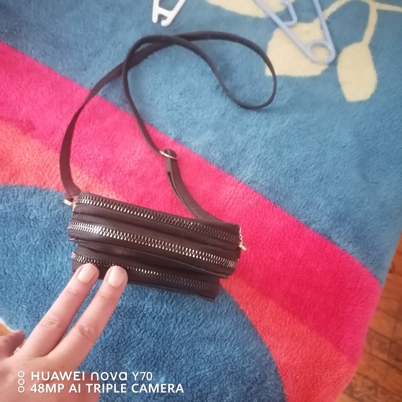 Kahverengi Deri Kadın Çapraz Çanta - Görsel 2