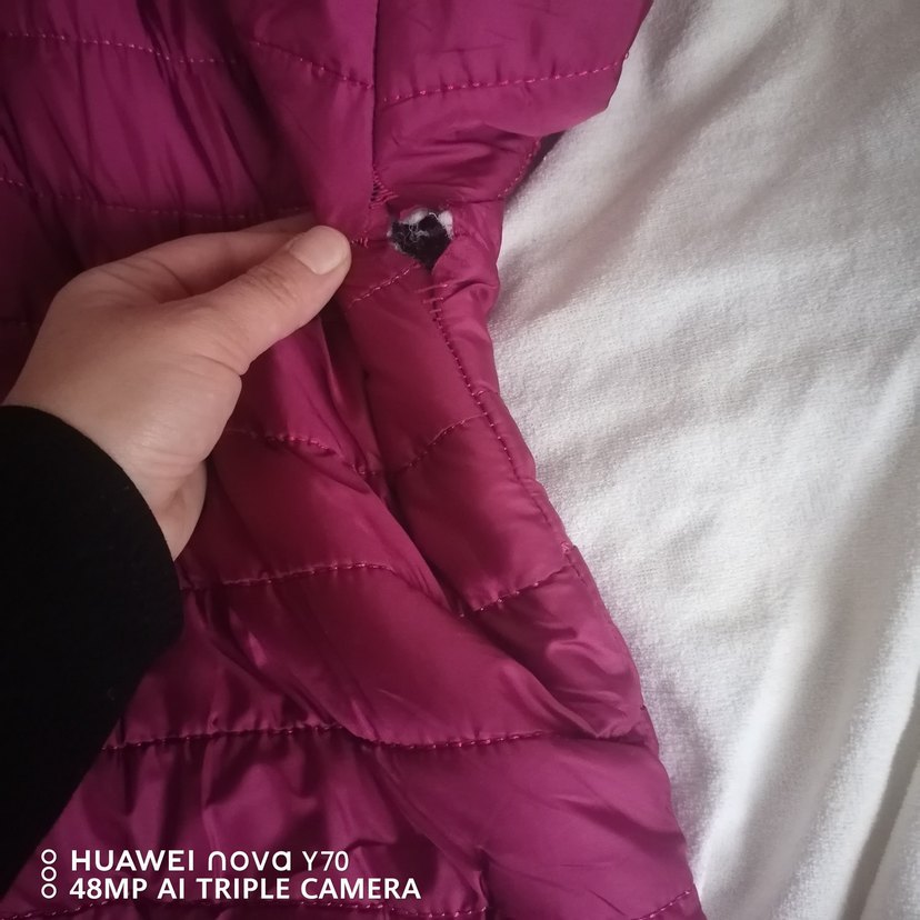 Pembe Kapüşonlu Kadın Kışlık Polar Mont - Görsel 2