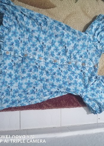 Kız Çocuk Beyaz Askılı Pamuklu Elbise - Görsel 5