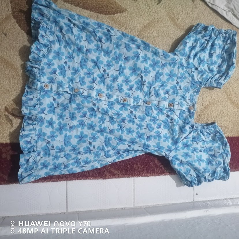 Kız Çocuk Beyaz Askılı Pamuklu Elbise - Görsel 5