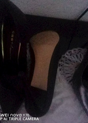 Gri Dantel Detaylı Stiletto Kadın Abiye Ayakkabı - Görsel 7